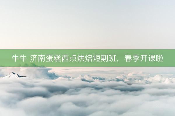 牛牛 济南蛋糕西点烘焙短期班，春季开课啦