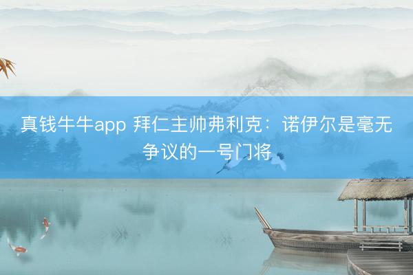 真钱牛牛app 拜仁主帅弗利克：诺伊尔是毫无争议的一号门将