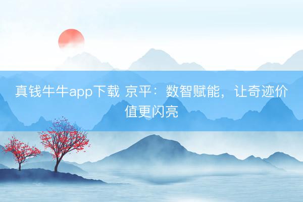 真钱牛牛app下载 京平：数智赋能，让奇迹价值更闪亮